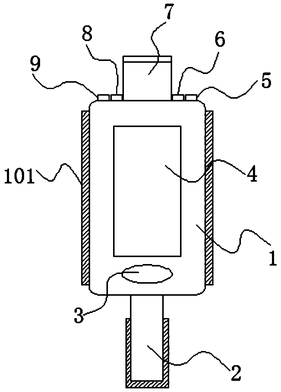 Instrument for intelligently and quickly detecting flammable and combustible dangerous goods for vehicle and using method