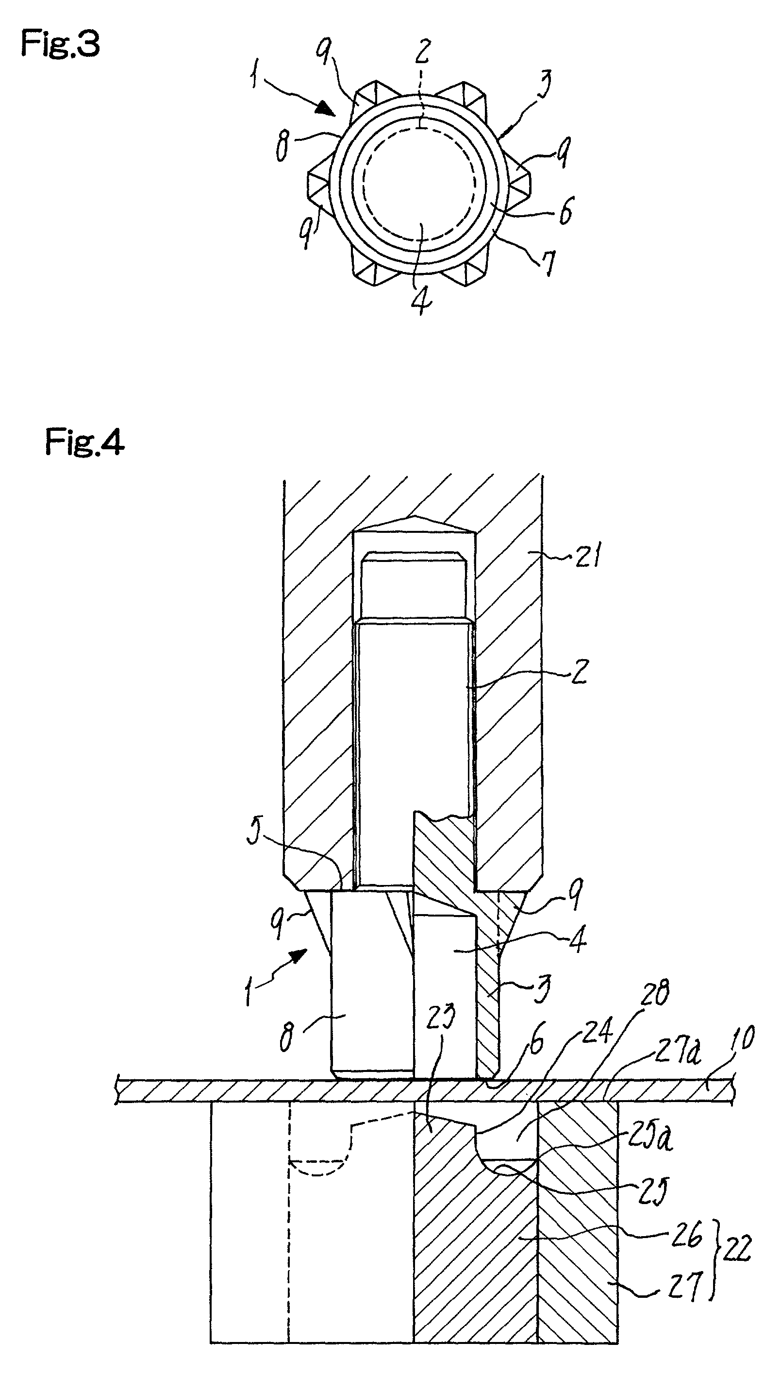 Self-fixing bolt and an assembly thereof attached to a panel