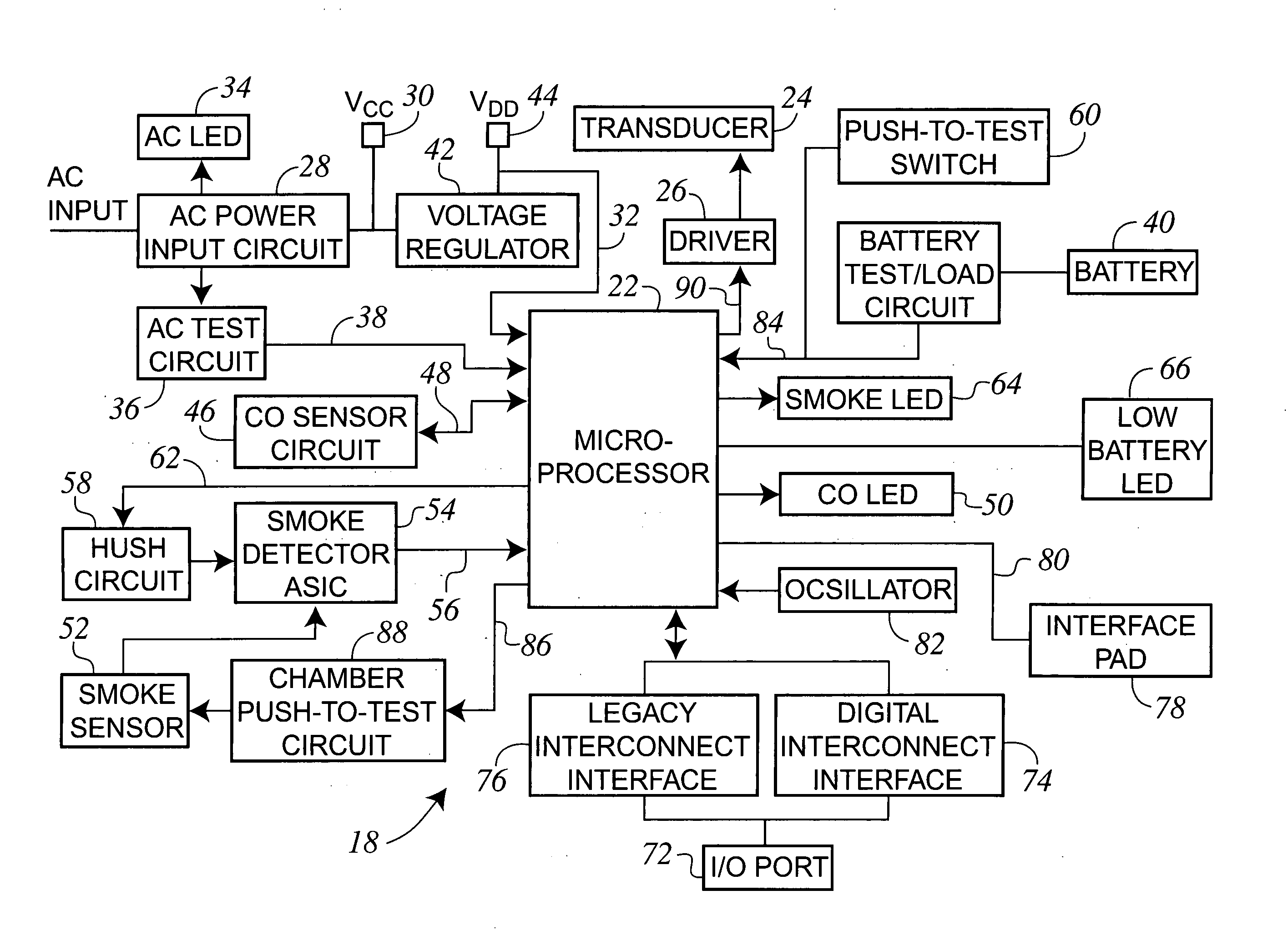 Adverse condition detector with diagnostics