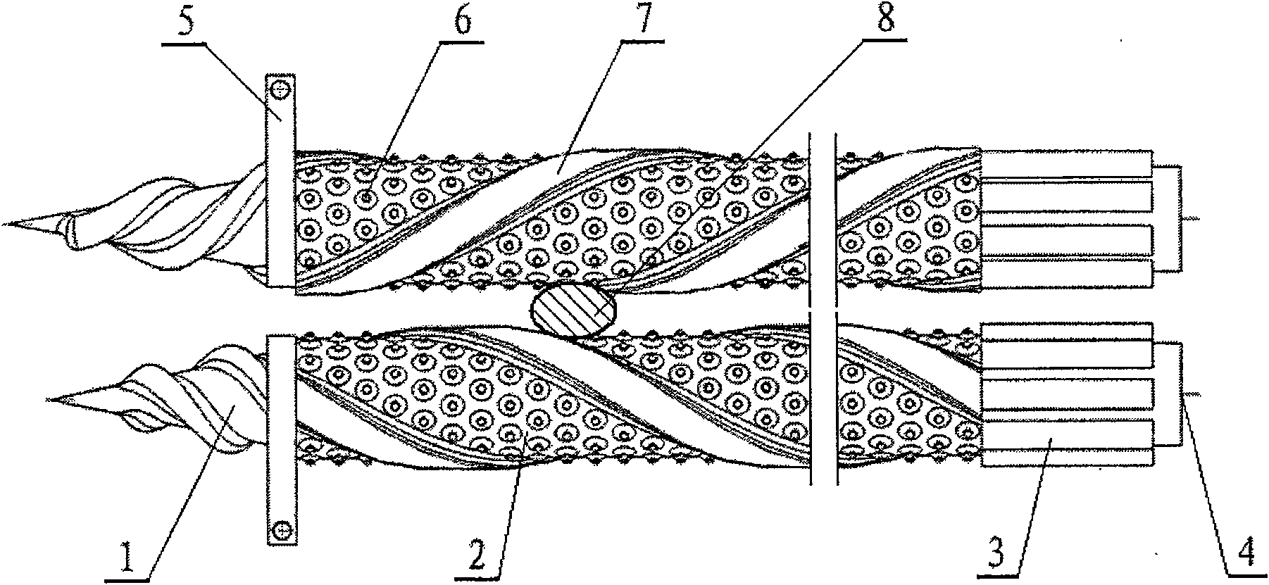 Corn snapping bar provided with surface having bionic giometric structure