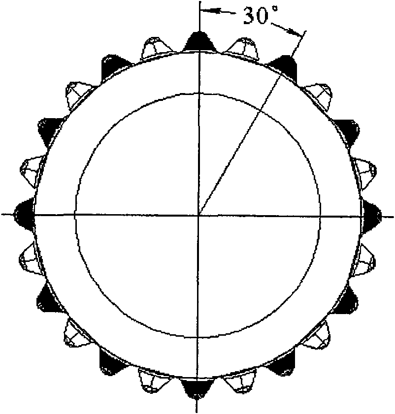 Corn snapping bar provided with surface having bionic giometric structure