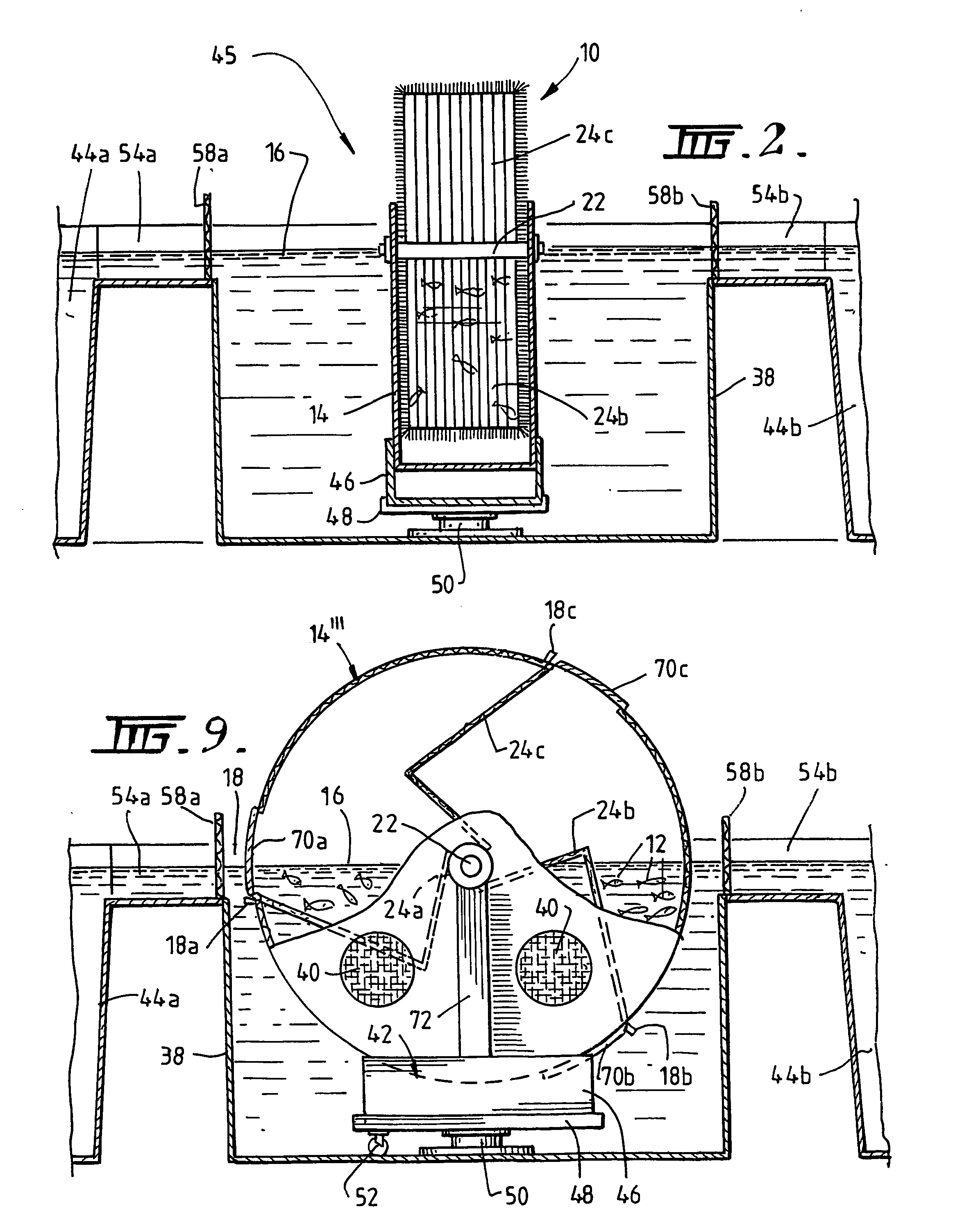 System for grading marine animals by size