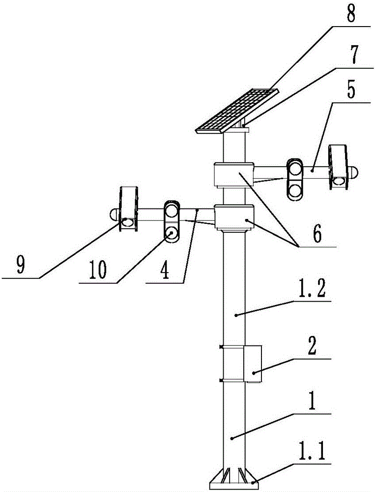 Traffic road intersection warning device