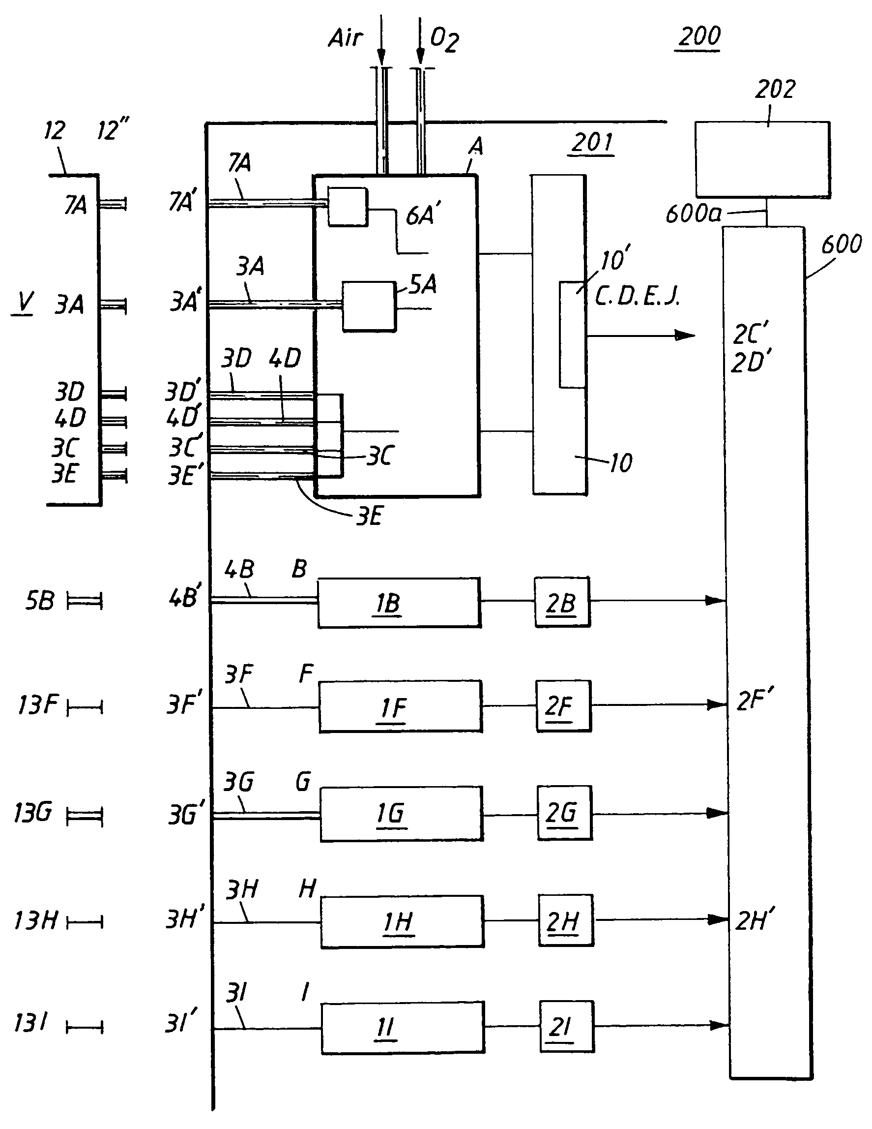 Arrangement for anaesthetising a living creature