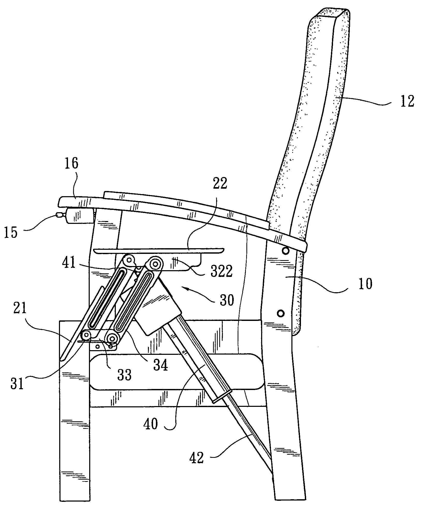 Seat elevating mechanism for chair