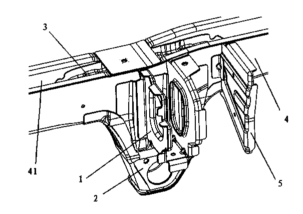 C pillar bottom connector structure