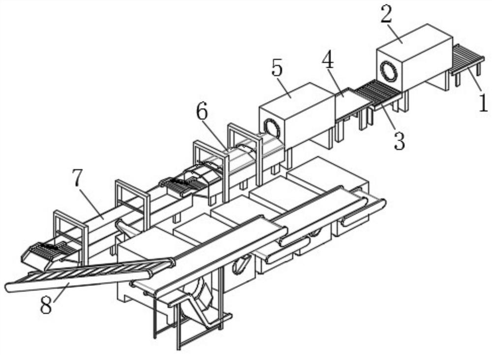 Full-automatic white peony root cleaning line