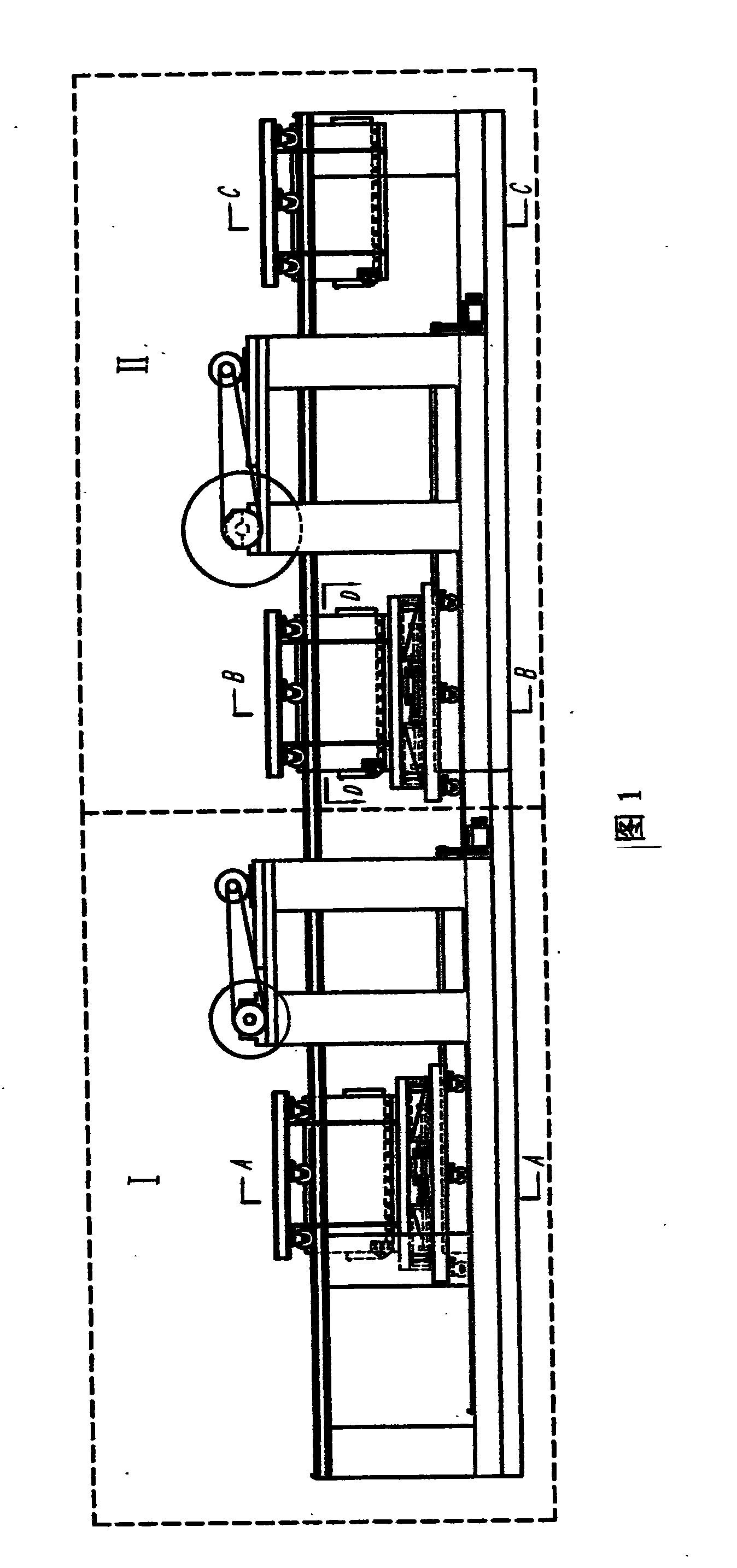 Production line of multi-axle multi-cutter stone-material thin, ultra-thin composite board