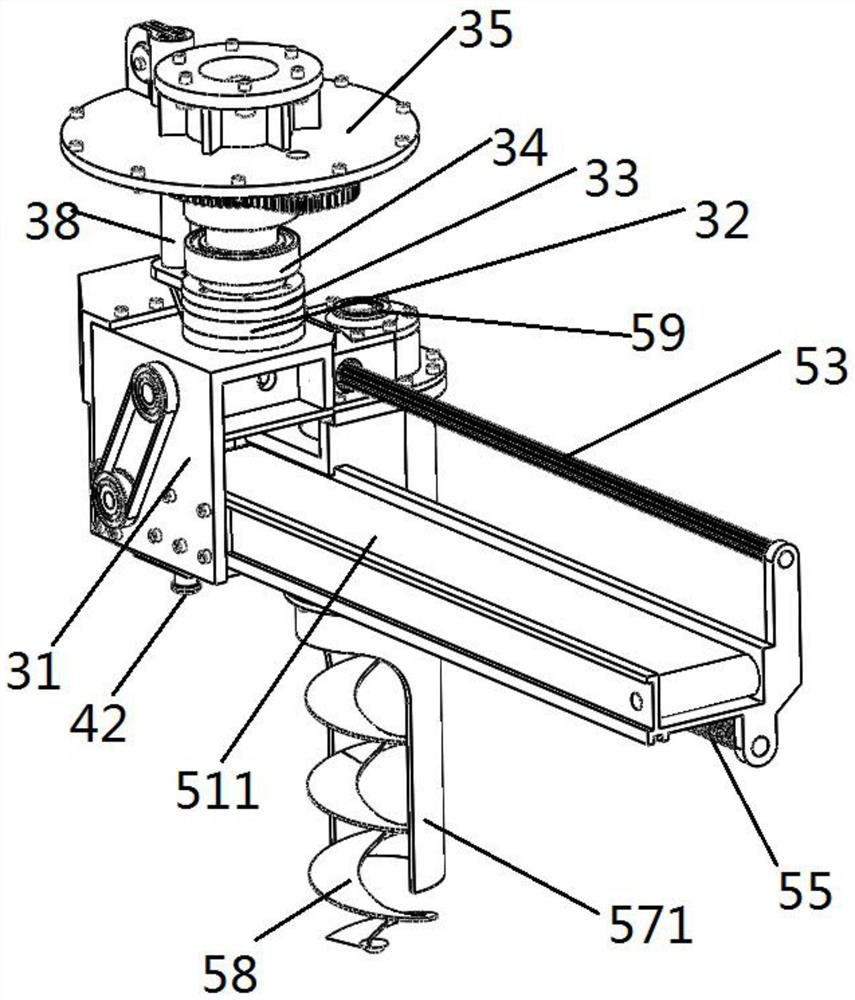 A digging method of a portable variable-diameter surround digging machine