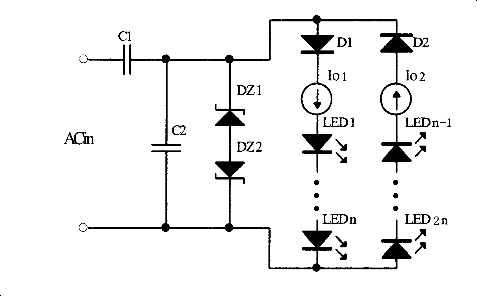 Power factor compensation type LED energy-saving lighting lamp