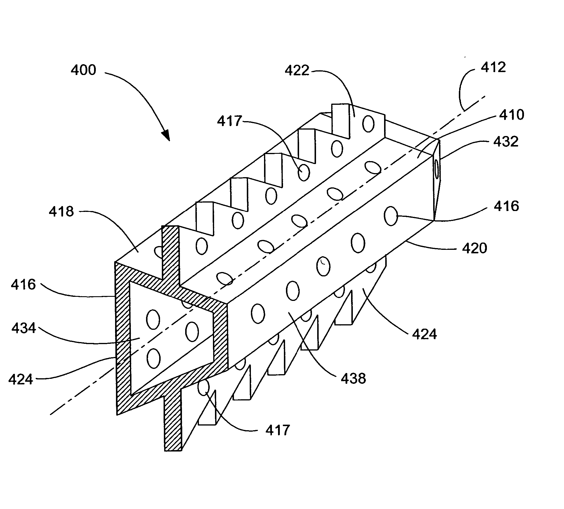 Intervertebral body fusion cage with keels and implantation method
