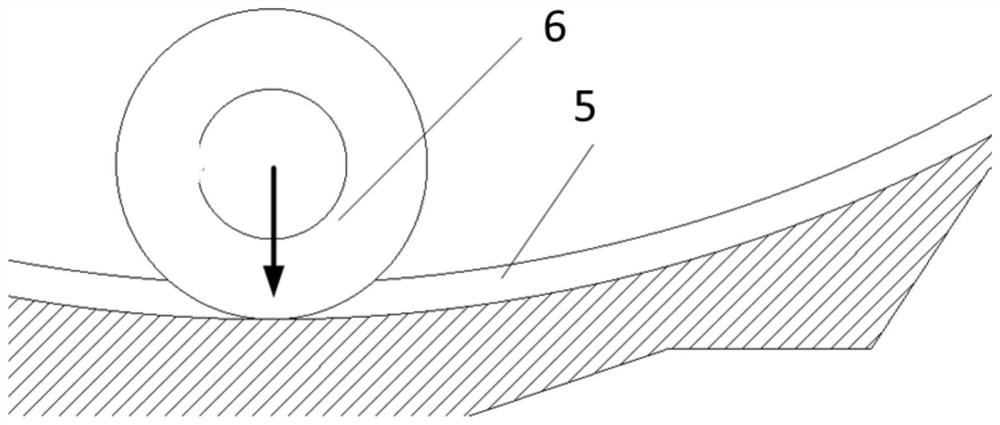 Negative curvature composite material grid structural member and forming method thereof