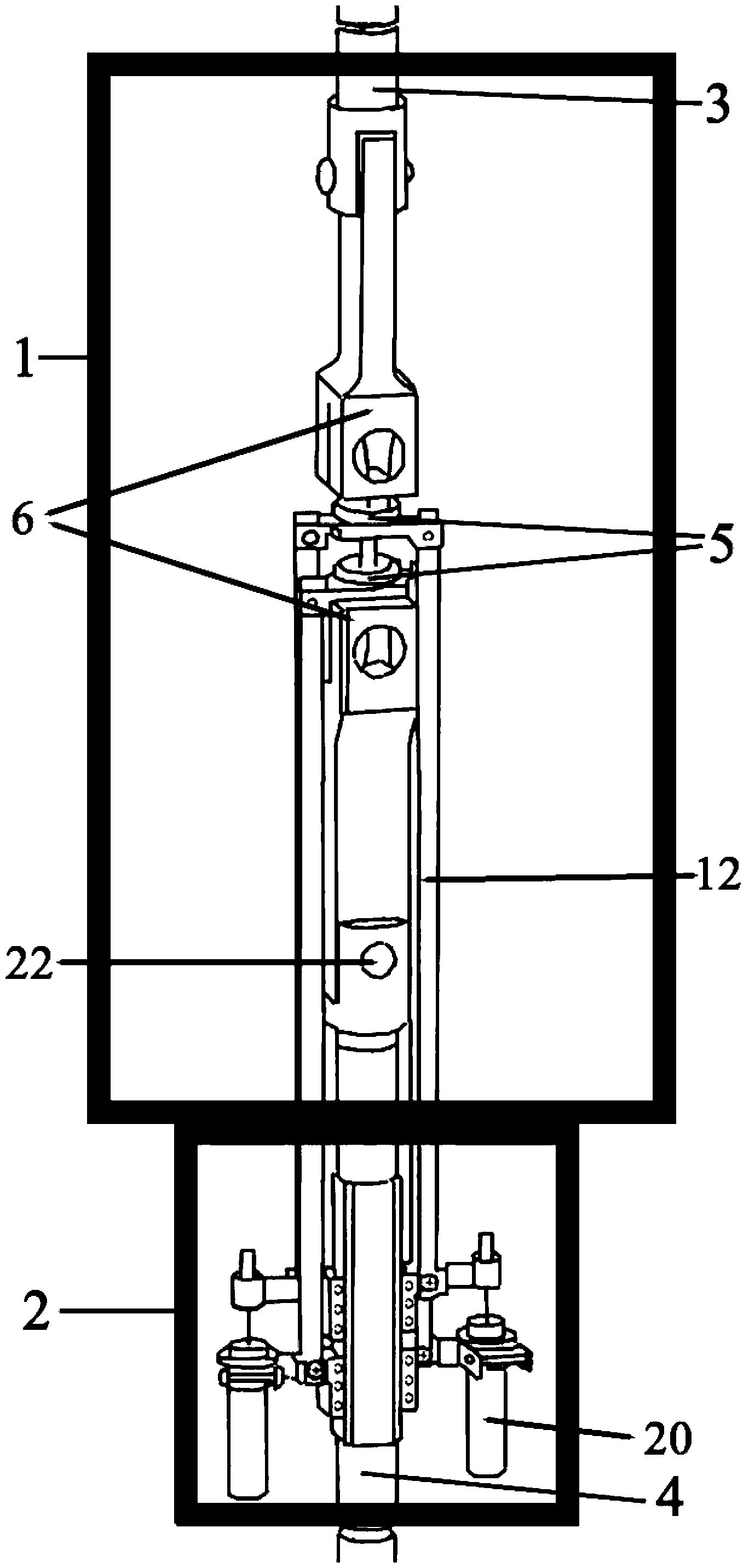 Ultrahigh-temperature outward extension type deformation measurement device