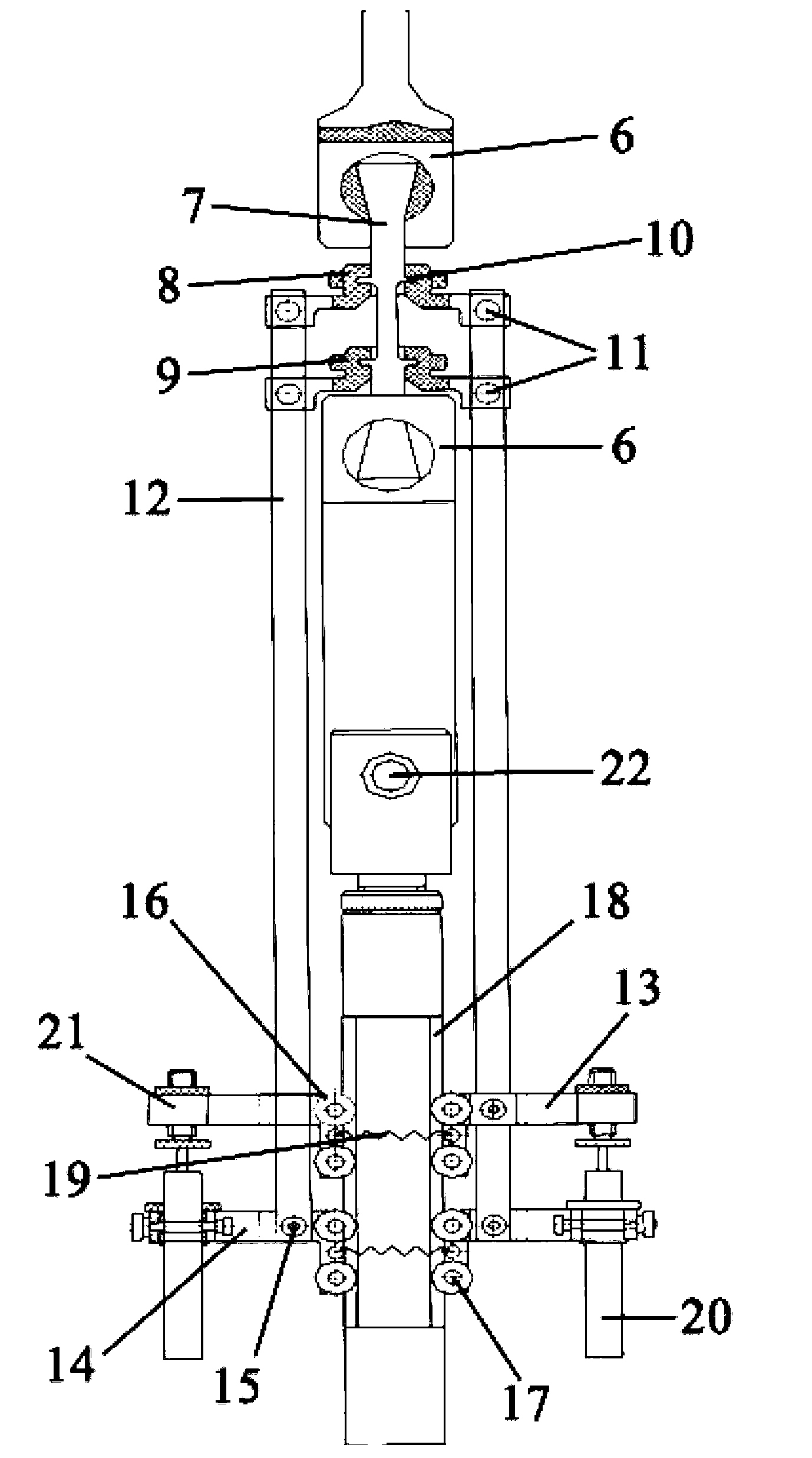 Ultrahigh-temperature outward extension type deformation measurement device