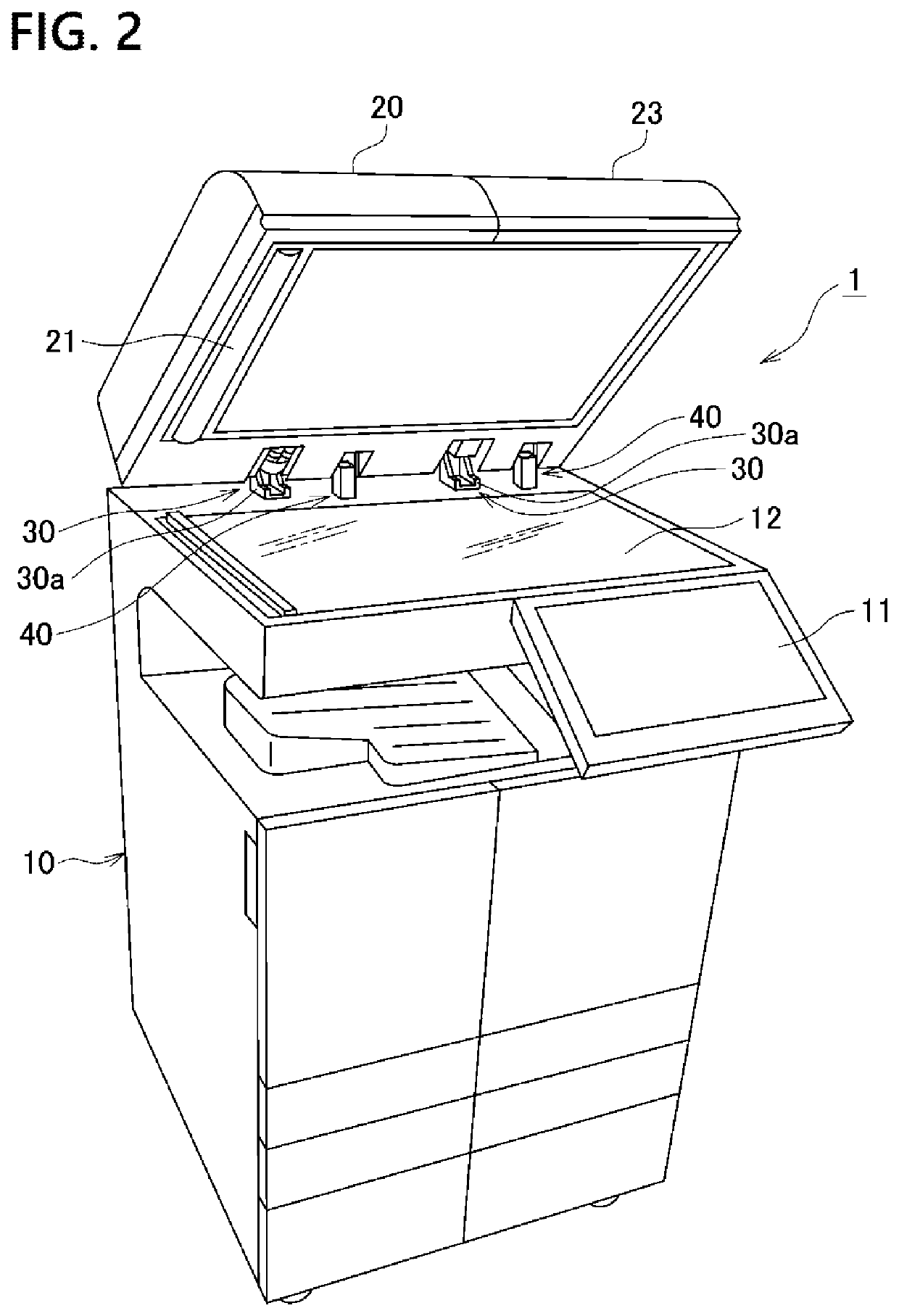 Hinge device and office equipment using the same