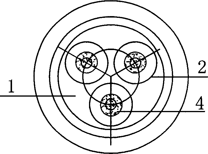 Three-phase power cable connector