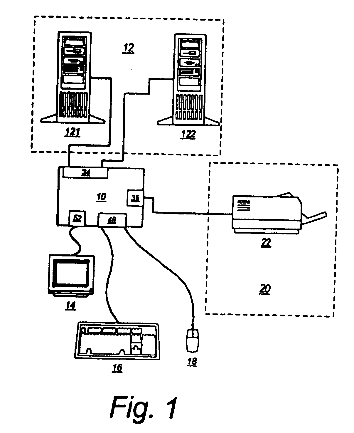 Asynchronous/synchronous KVMP switch for console and peripheral devices