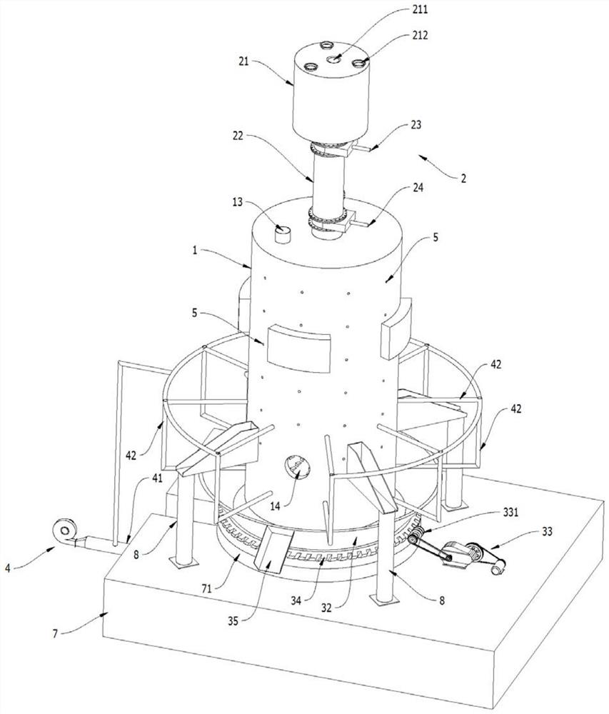 Garbage cracking gasification device