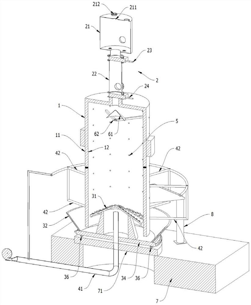 Garbage cracking gasification device