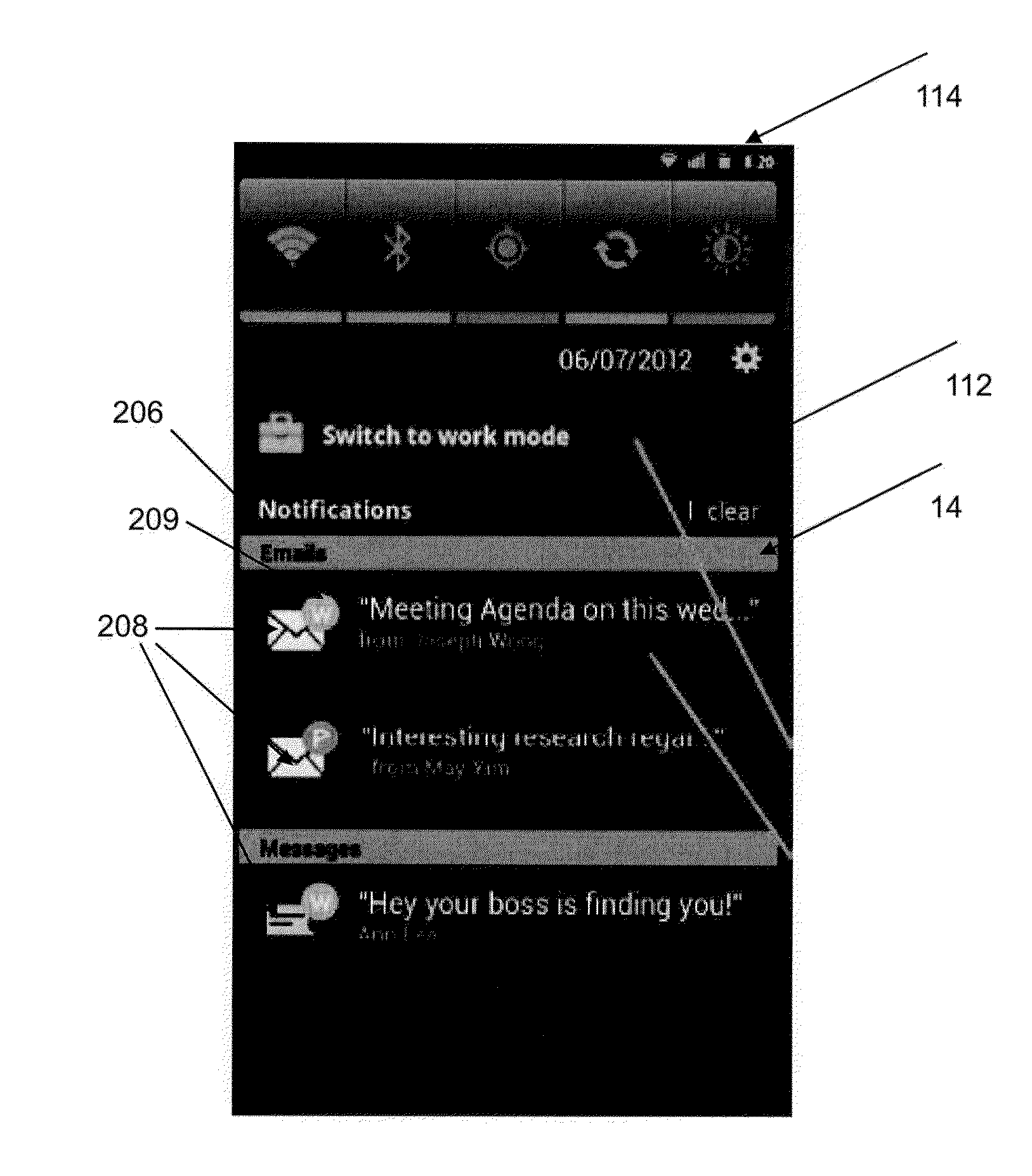 Multi- profile mobile device interface for same user