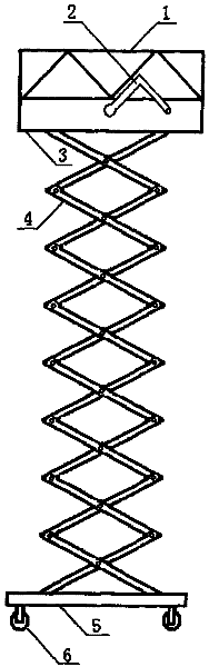 Manual twin screw lifting platform