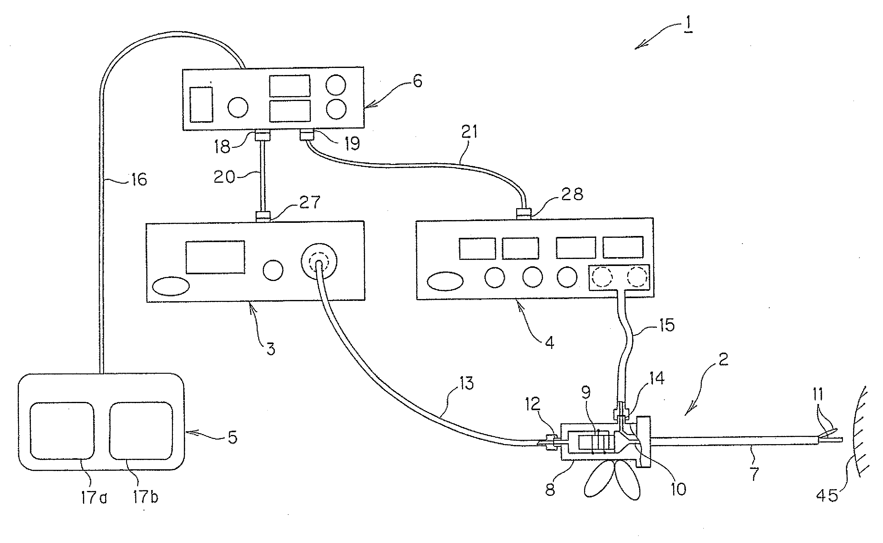 Relay device and ultrasonic-surgical and electrosurgical system