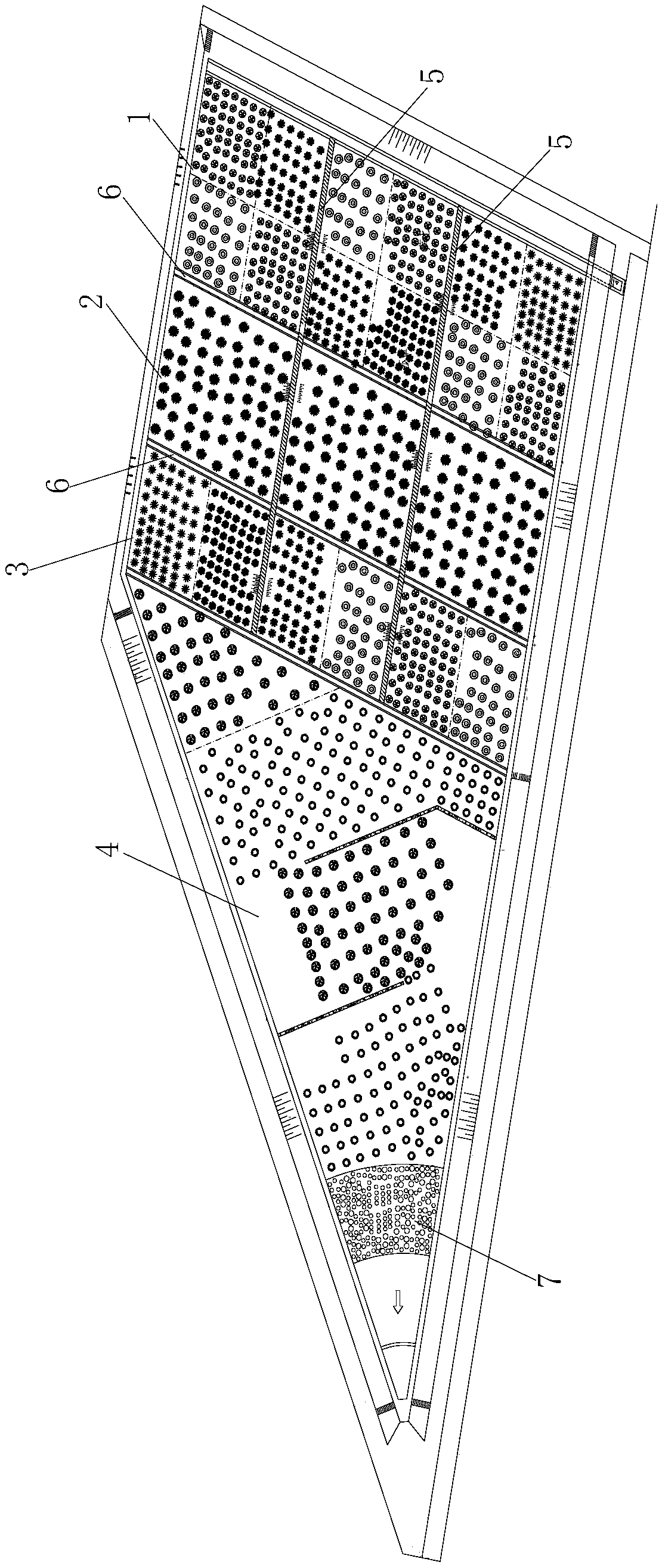 Sewage purification treatment type artificial wetland system