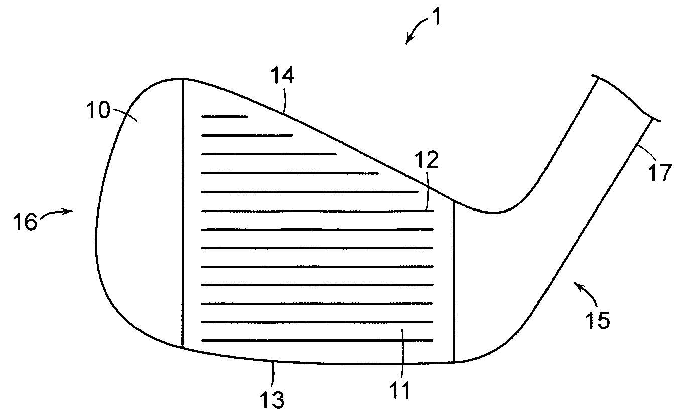 Golf club head with varying face grooves