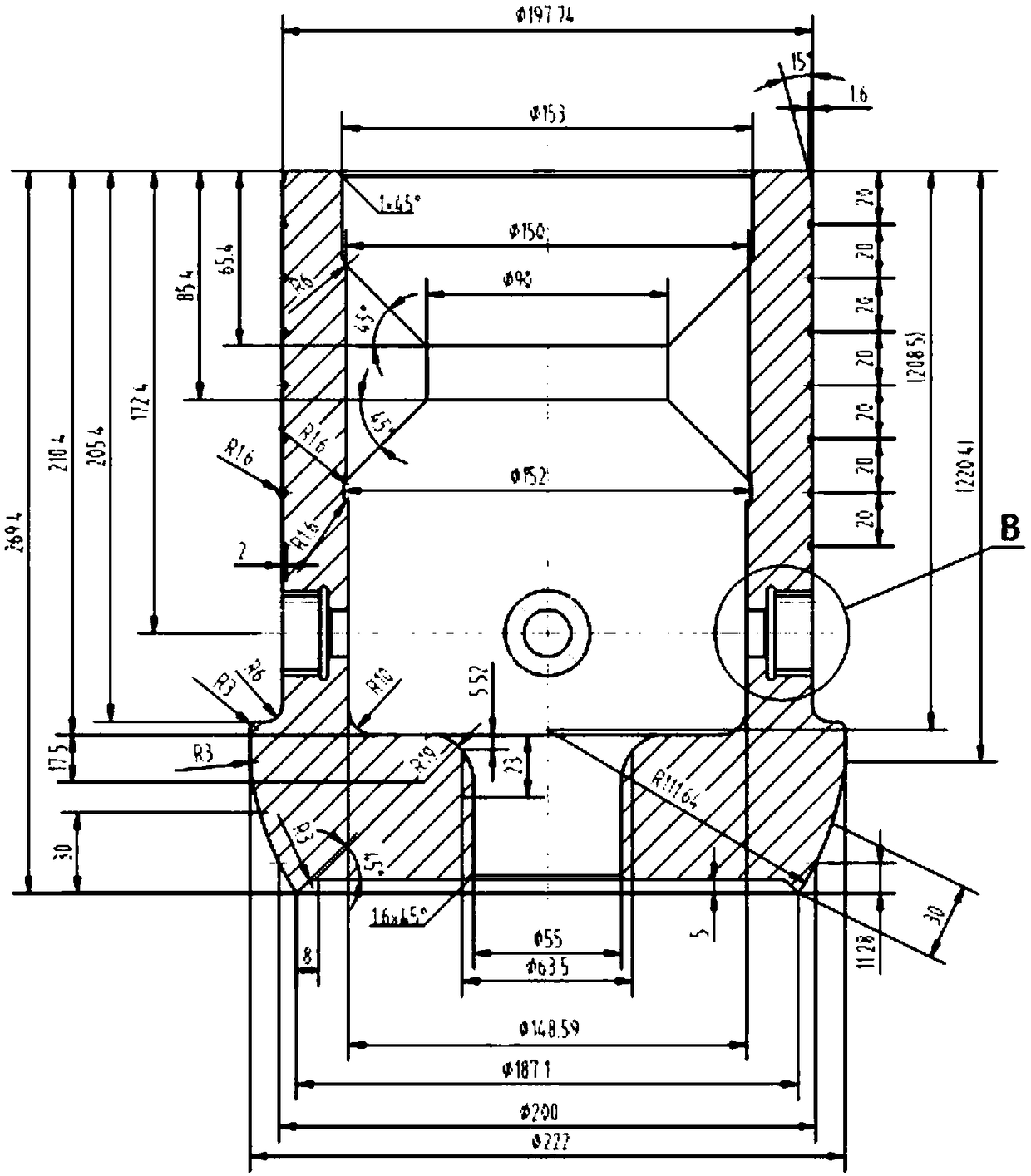 Machining method for valve disc of regulating valve