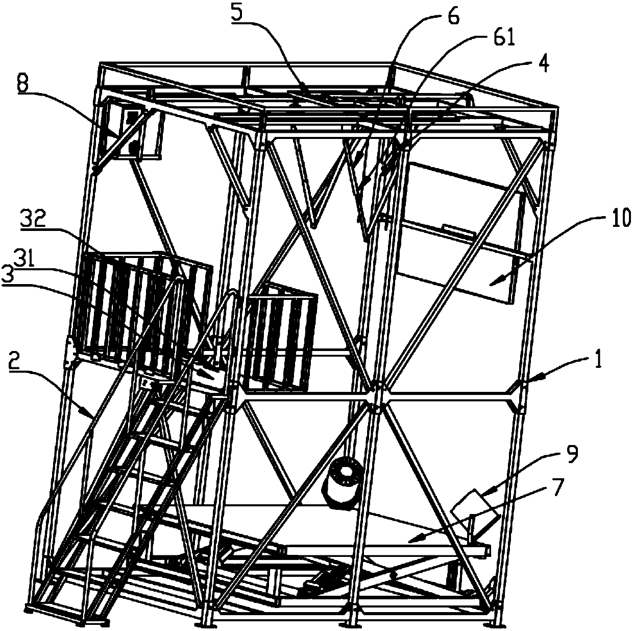 Paratrooper parachuting training simulator and method thereof