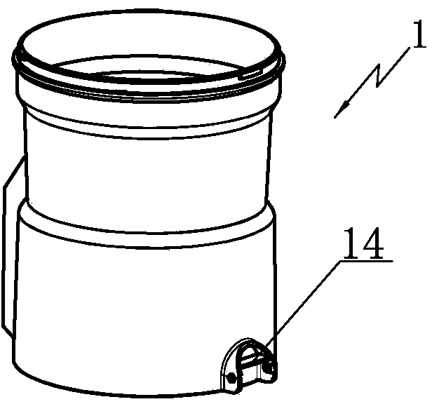 Core-drawing structure of dust collector outer barrel casting die