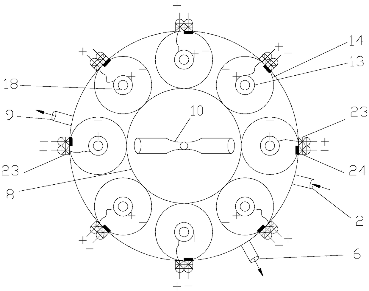 An internal circulation photocatalytic oxidation combined treatment device