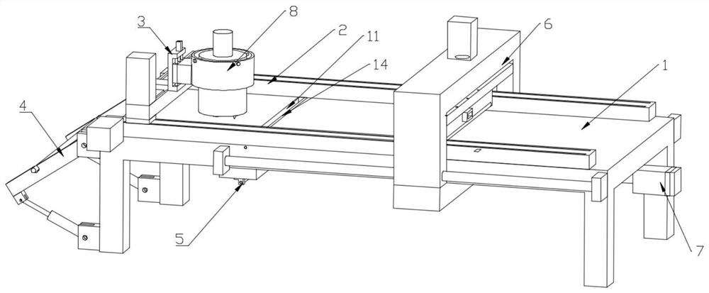 An automatic drawing device for leather drawing