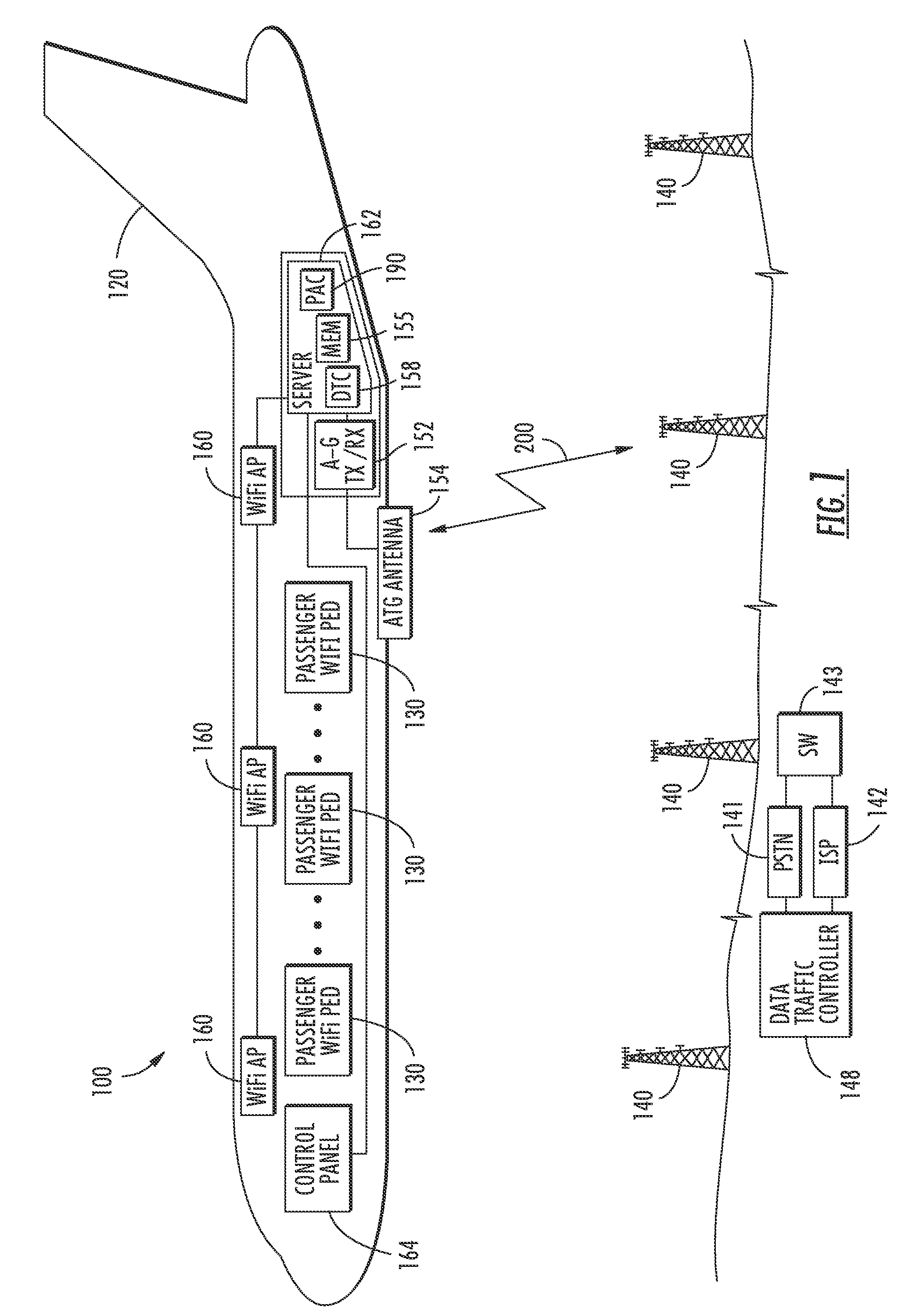 Aircraft communications system selectively allocating data communications channel capacity and associated methods