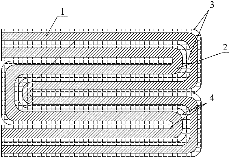 Folding lead-acid storage battery