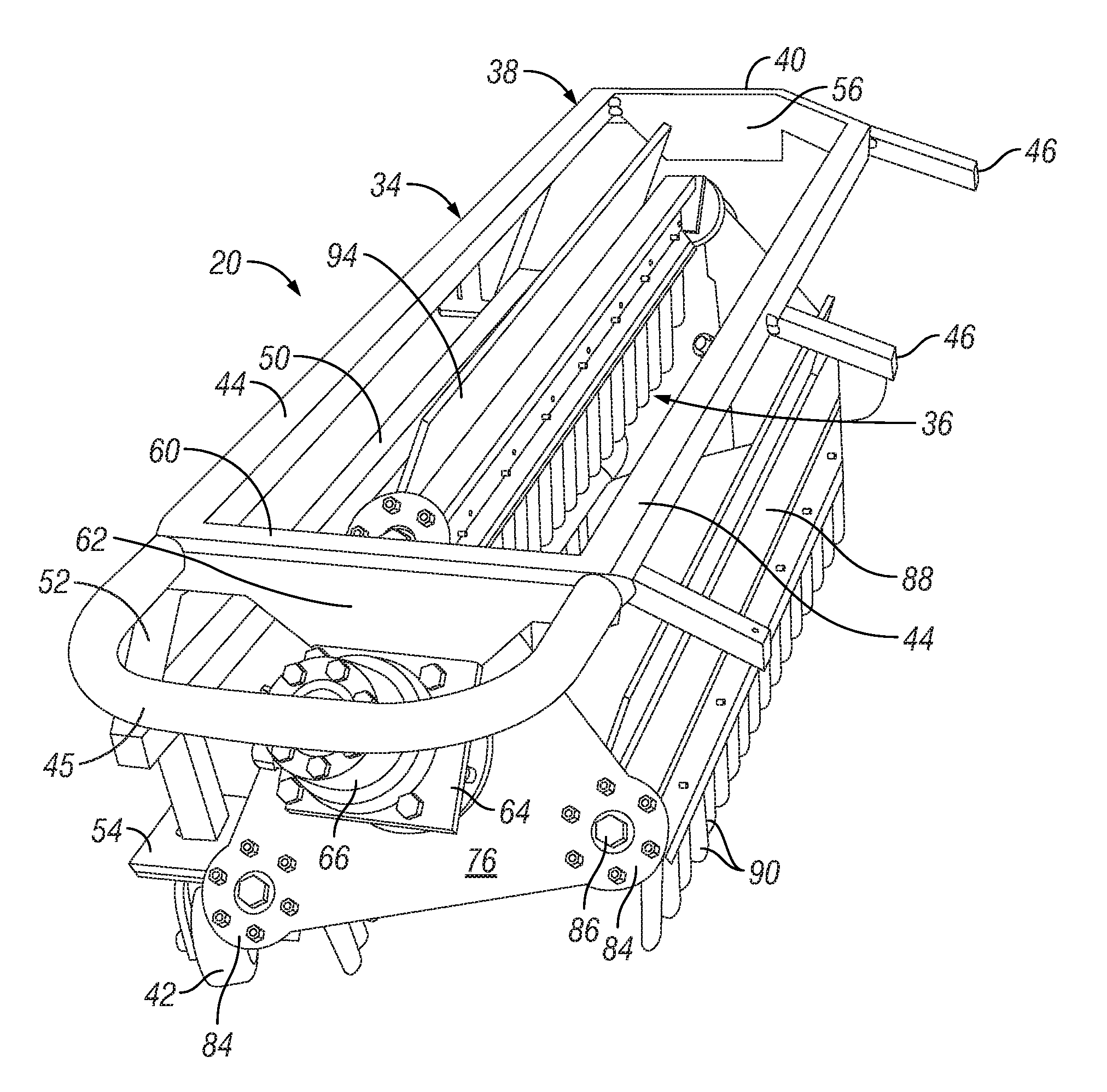 Harvest sweeper attachment system