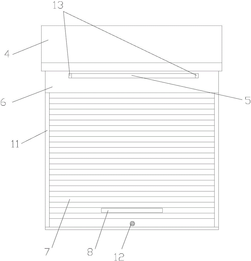 Distribution box with top door