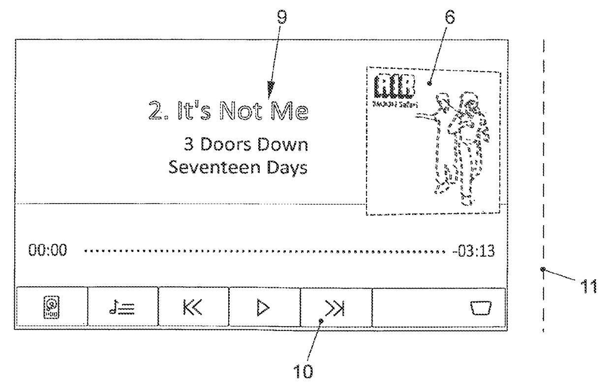 Method and display device for transitioning display information