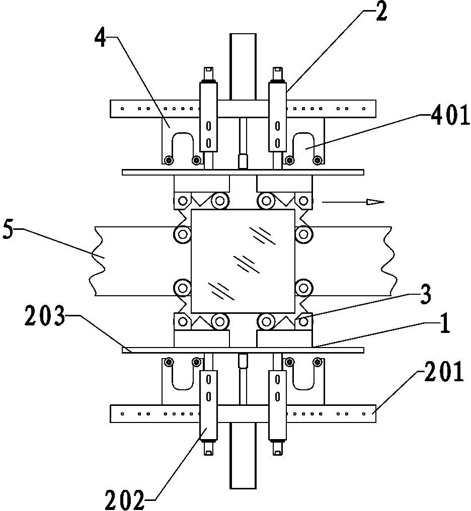 Straightening mechanism of ceramic tile stack