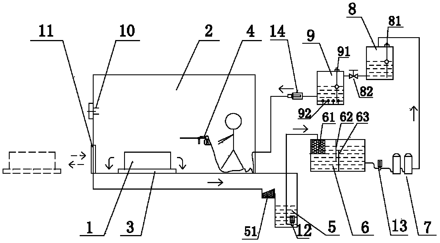 Cleaning system and cleaning method for automotive metal plate stamping die