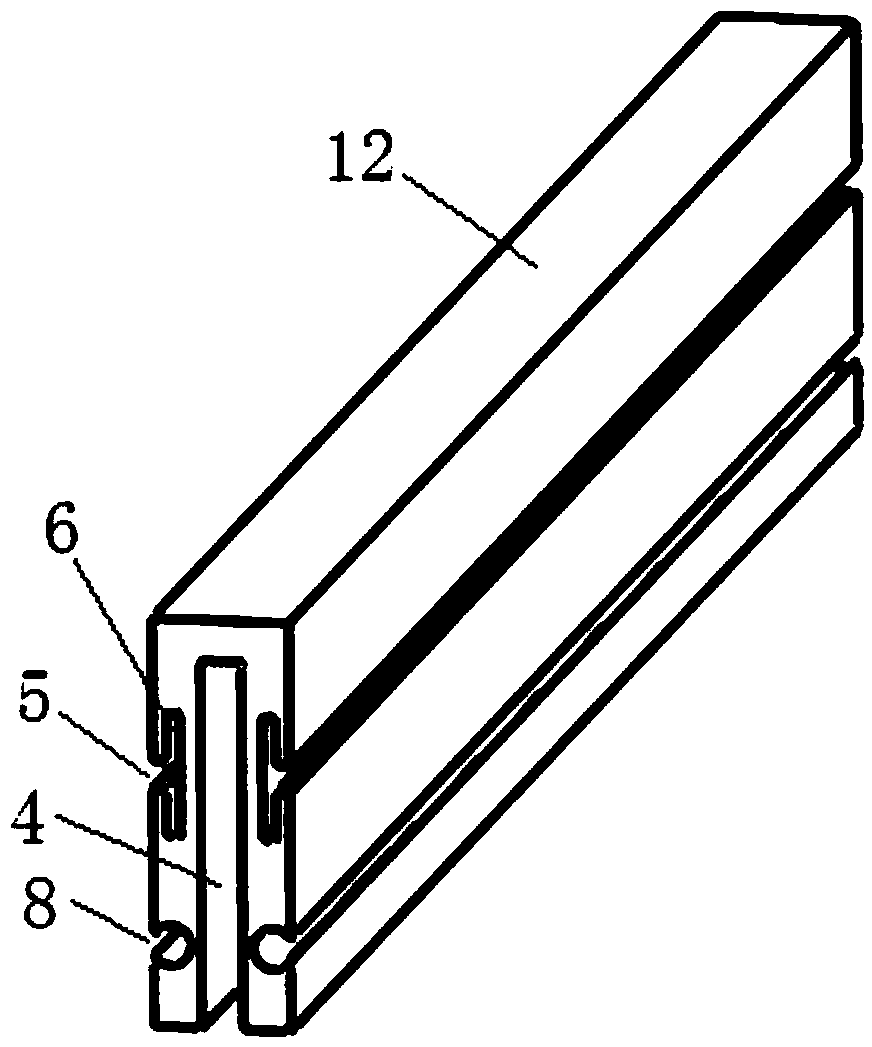 A plastic rail mechanism that can change the radius of curvature and transmit electricity during assembly