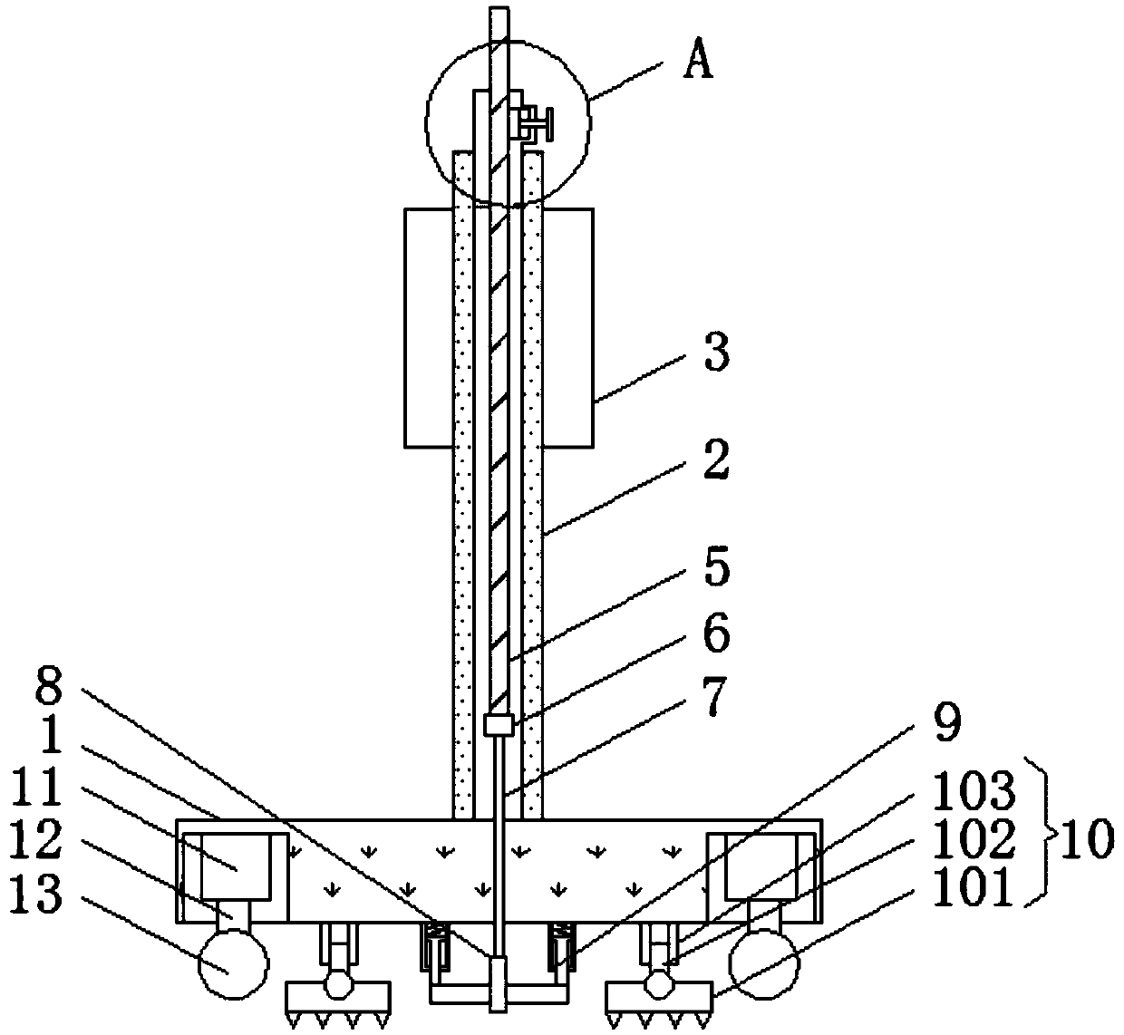 Lightning protection LED traffic light device