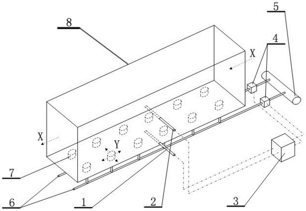 Soot blowing method and device for horizontal flue of π-shaped boiler