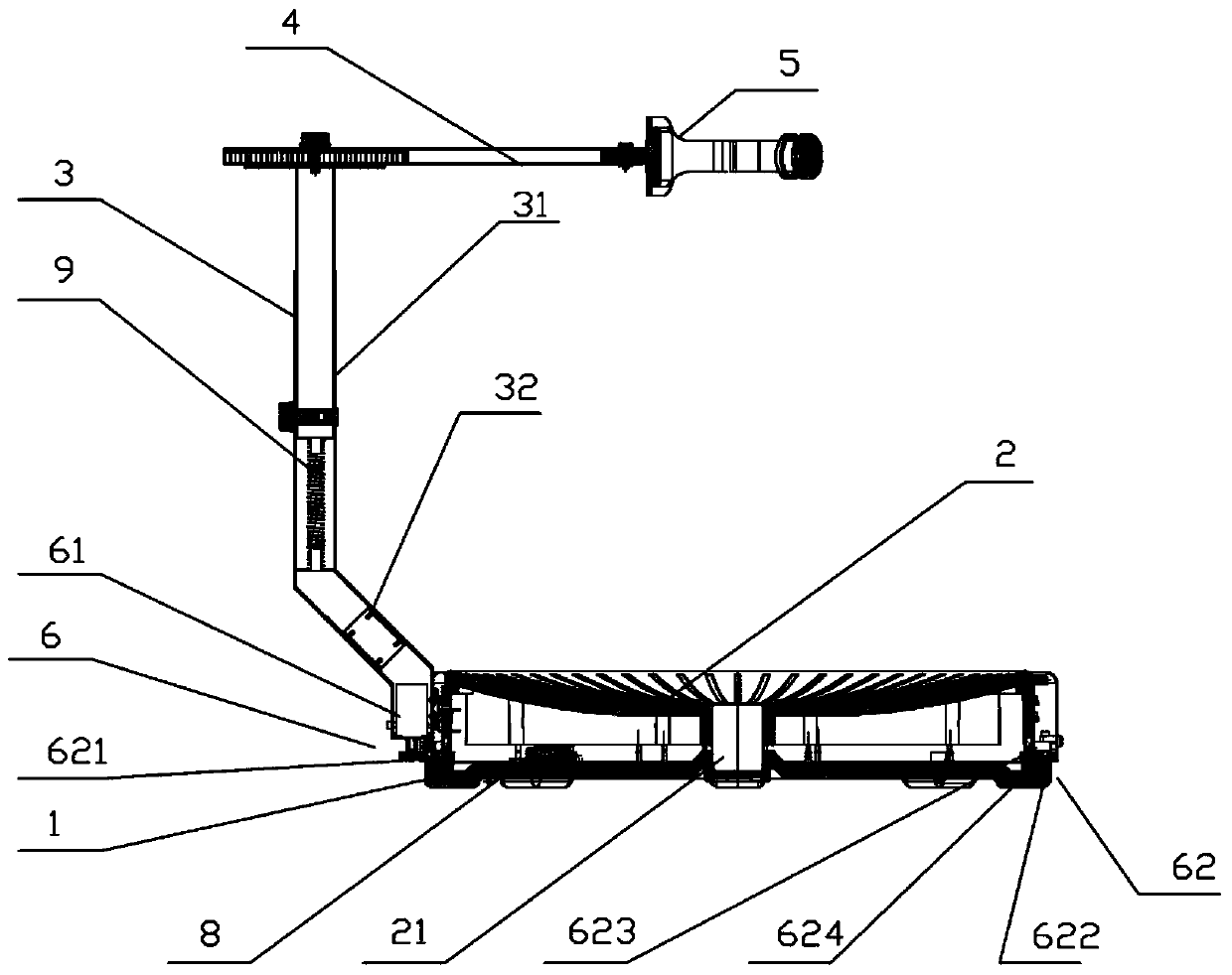 Treadmill with new support structure