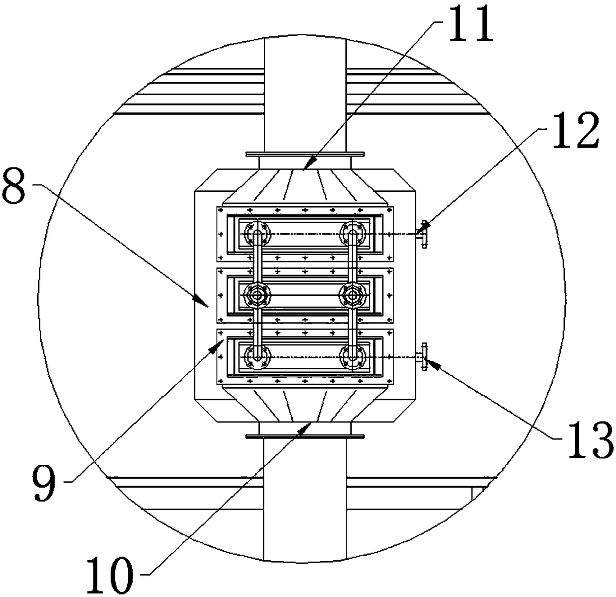 Steam grinding dust remover preheating device