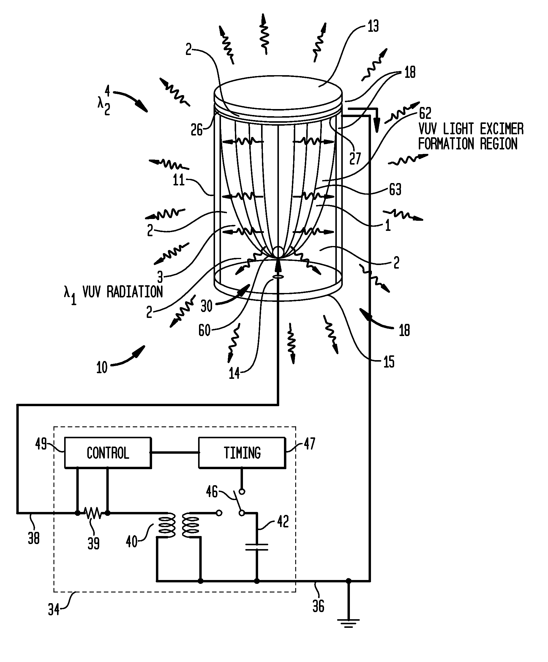 Fluorescent excimer lamps