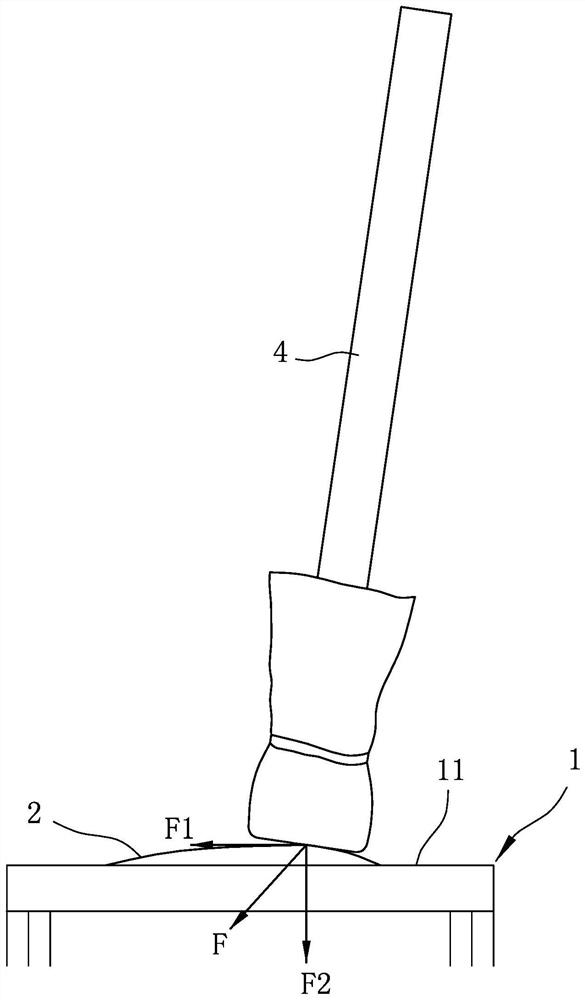 Method for smearing liquid metal on heat generating surface or heat conducting surface