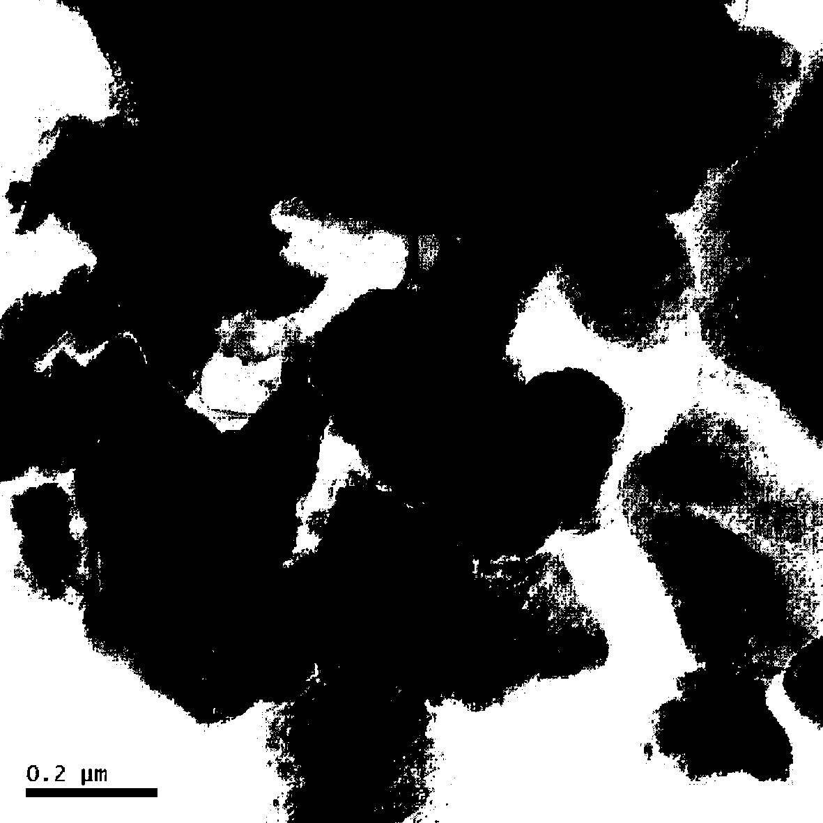 Preparation method of carbon-coated lithium iron phosphate material with carbon black as carbon source