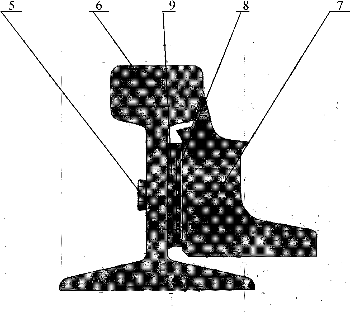 Fast snow melting device of railroad switch