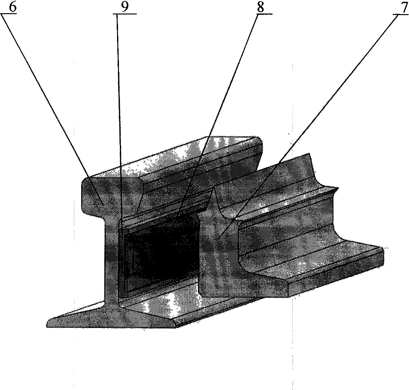 Fast snow melting device of railroad switch